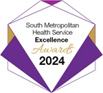 Logo reads South Metropolitan Health Service Excellence Awards 2024.